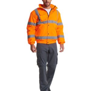 Hi Visibility Vis Bomber Jacket