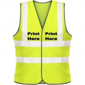 Hi Visibility Vis Velcro Vest (Front Print)